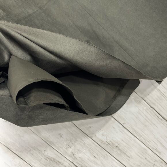 Vince Camuto Fully Lined Flowy Modest A-Line Midi Skirt Pockets Sage Green 12 - Picture 6 of 10